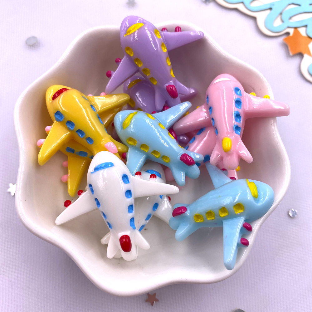 Paradise Jewelry & Watches Llc Photos - 10PCS Mixed Resin Colorful Cartoon Aircrafts