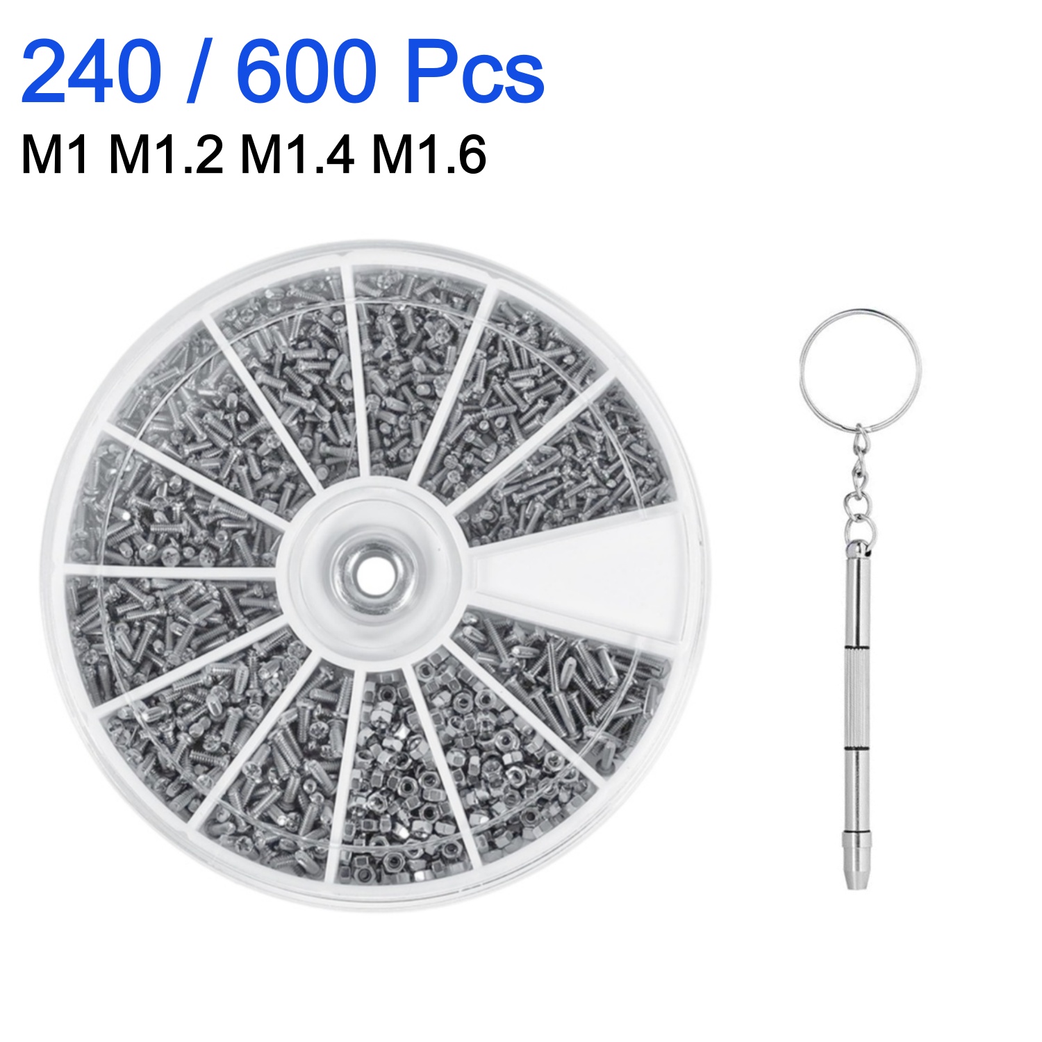 Watch Repair Tool Kit - 240/600Pcs small screw nut screwdriver set，
