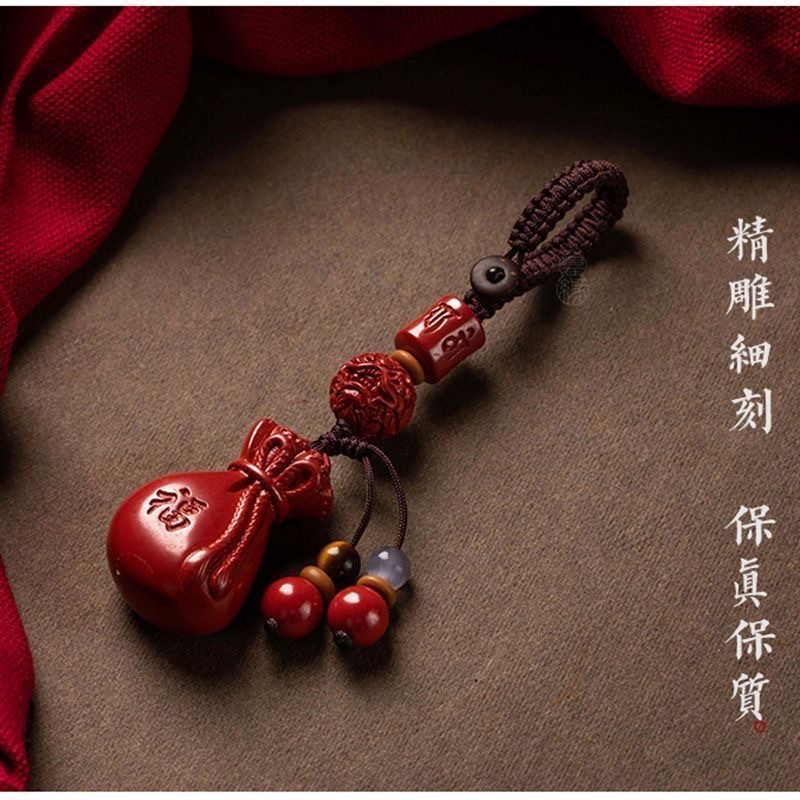 Luxury Gifts Jewelry & Watches Namfleg Mostar - Luxury Red Cinnabar Lucky Bag Key