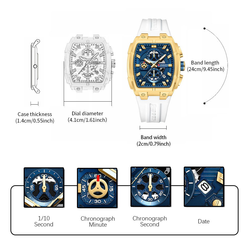 CURREN Luxury Vintage Watch fo - Jewelry Bracelet Watches recension och pris