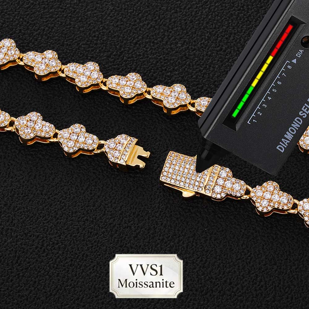 Nuoya Brass/925 VVS1 Moissanit - Hip Hop Chain Necklace recension och pris