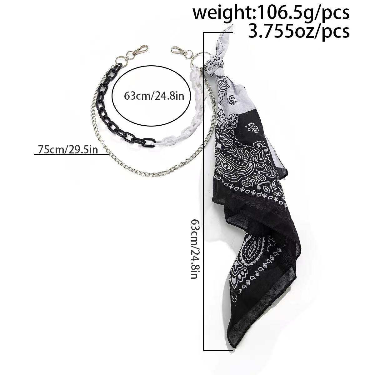 Paisley Bandana Layered Pants  - Hip Hop Chain Necklace recension och pris