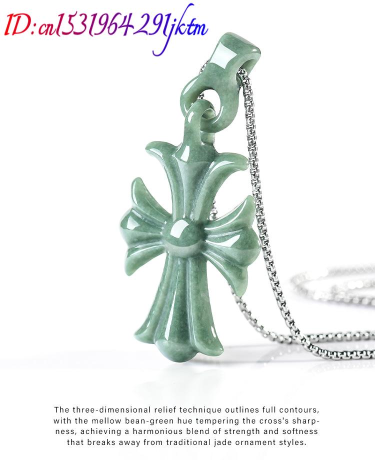 Natural Burmese Jadeite Cross  - Luxury Gifts Jewelry & Watches Namfleg Mostar recension och pris