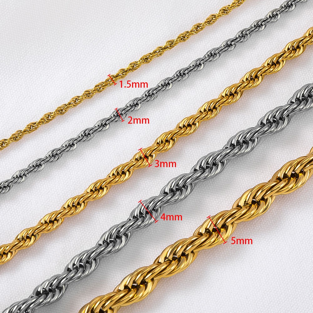 0.5/1 Meter Stainless Steel Tw - Hip Hop Chain Necklace recension och pris