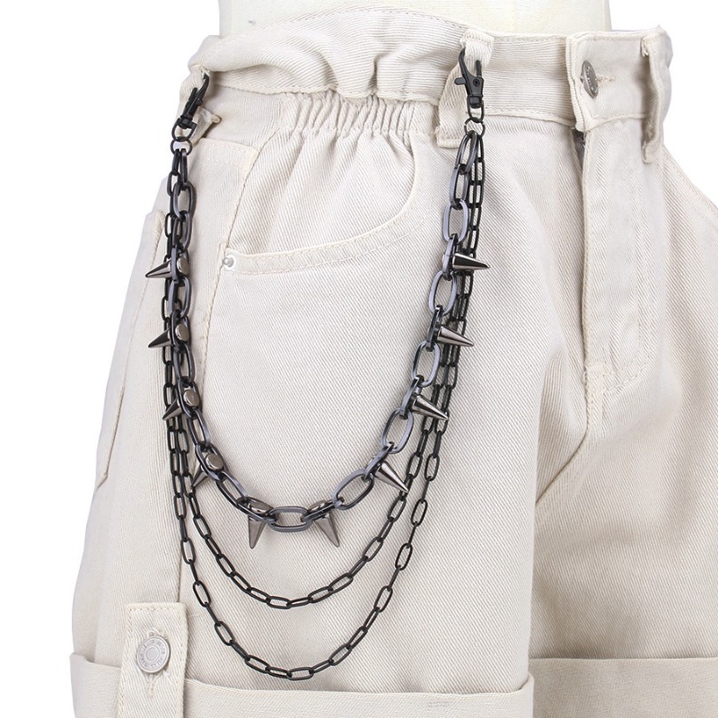 Hip Hop Punk Rock Metal Pants  - Hip Hop Chain Necklace recension och pris
