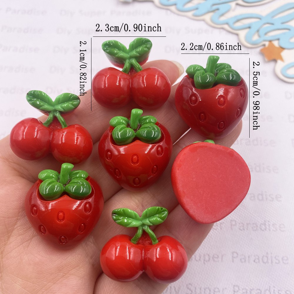 8PCS Resin Kawaii Colorful Red - Paradise Jewelry & Watches Llc Photos recension och pris