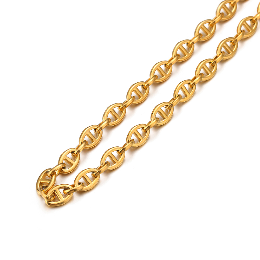 1 Meter Stainless Steel Coffee - Hip Hop Chain Necklace recension och pris