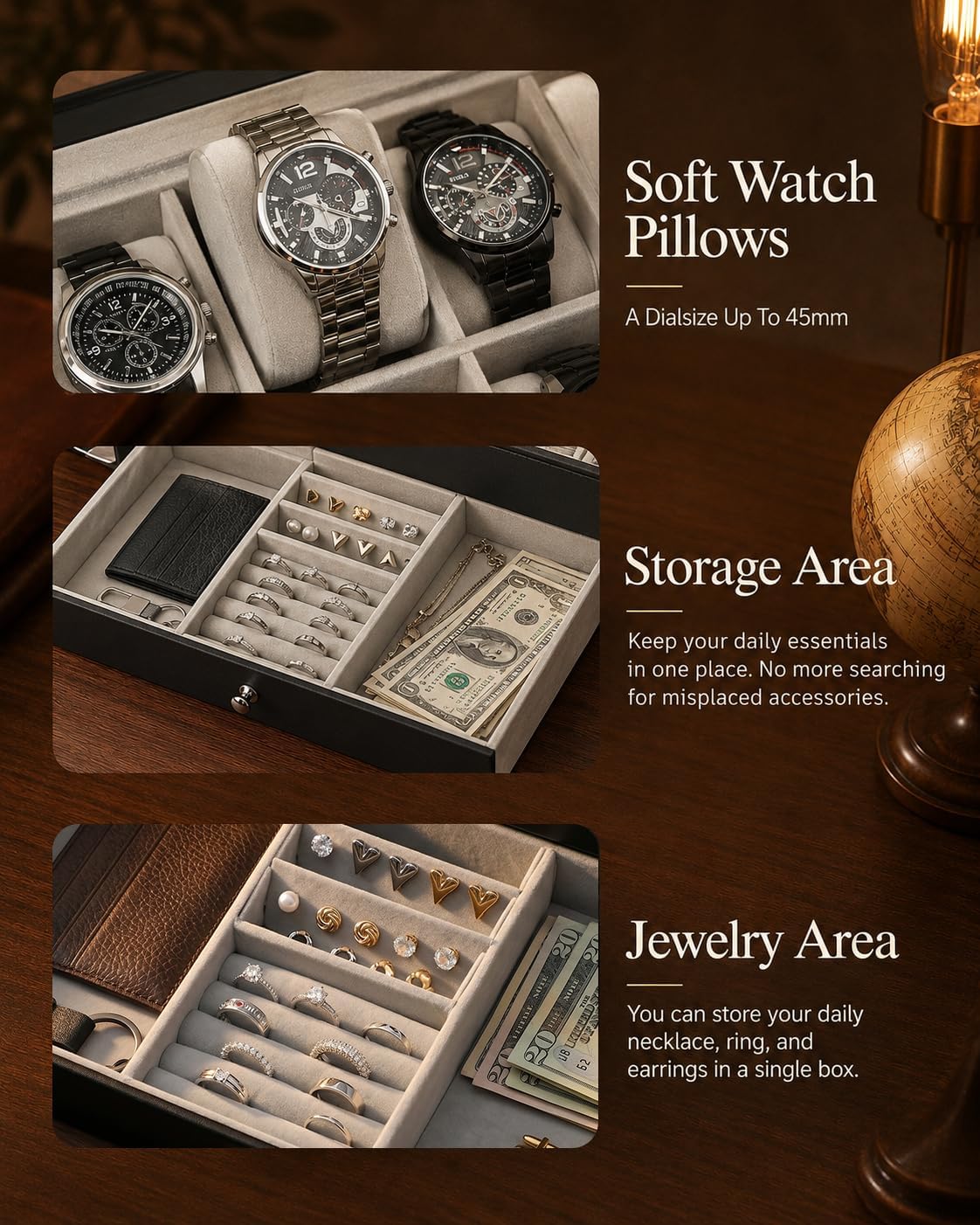 Watch Box Organizer for Men Gi - Watch Display Box recension och pris