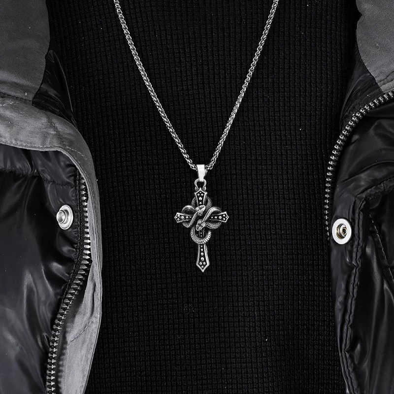Vintage Two Tone Snake Wrapped - Hip Hop Chain Necklace recension och pris