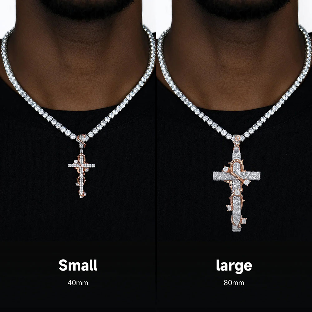 NUOYA Luxury Moissanite 925 St - Hip Hop Chain Necklace recension och pris