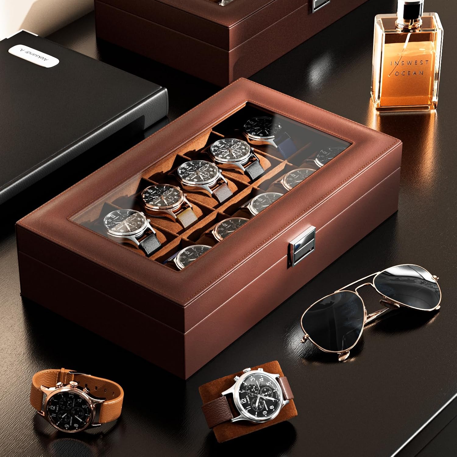 Watch Box Organizer for Dad, 1 - Watch Display Box recension och pris